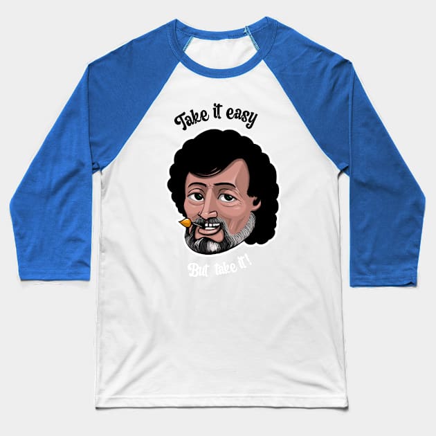 Terence McKenna Baseball T-Shirt by PsilocyBram